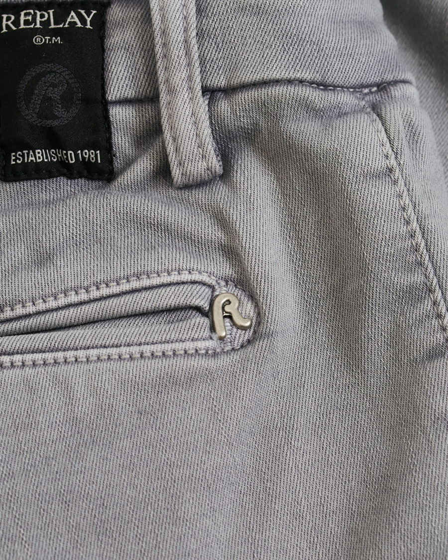 Herre | Bukser | Replay | Zeumar Hyperflex Chino Stone Grey