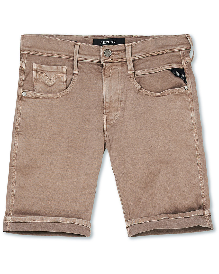 Herre | Shorts | Replay | Anbass Hyperflex Jeans Shorts Sand