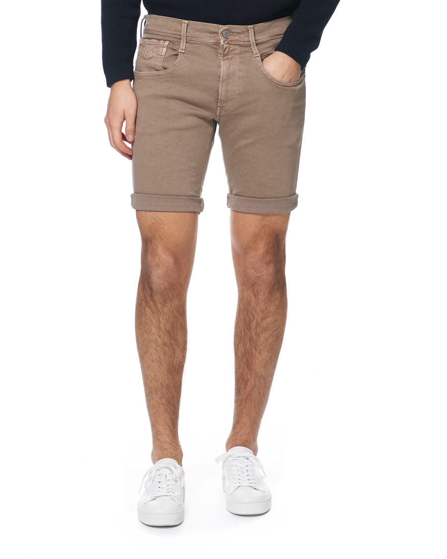 Herre | Shorts | Replay | Anbass Hyperflex Jeans Shorts Sand