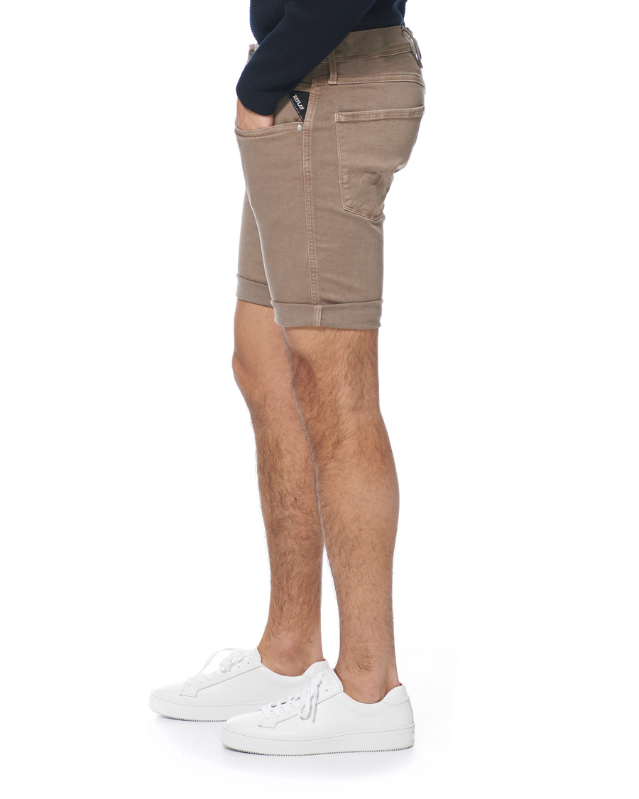 Herre | Shorts | Replay | Anbass Hyperflex Jeans Shorts Sand