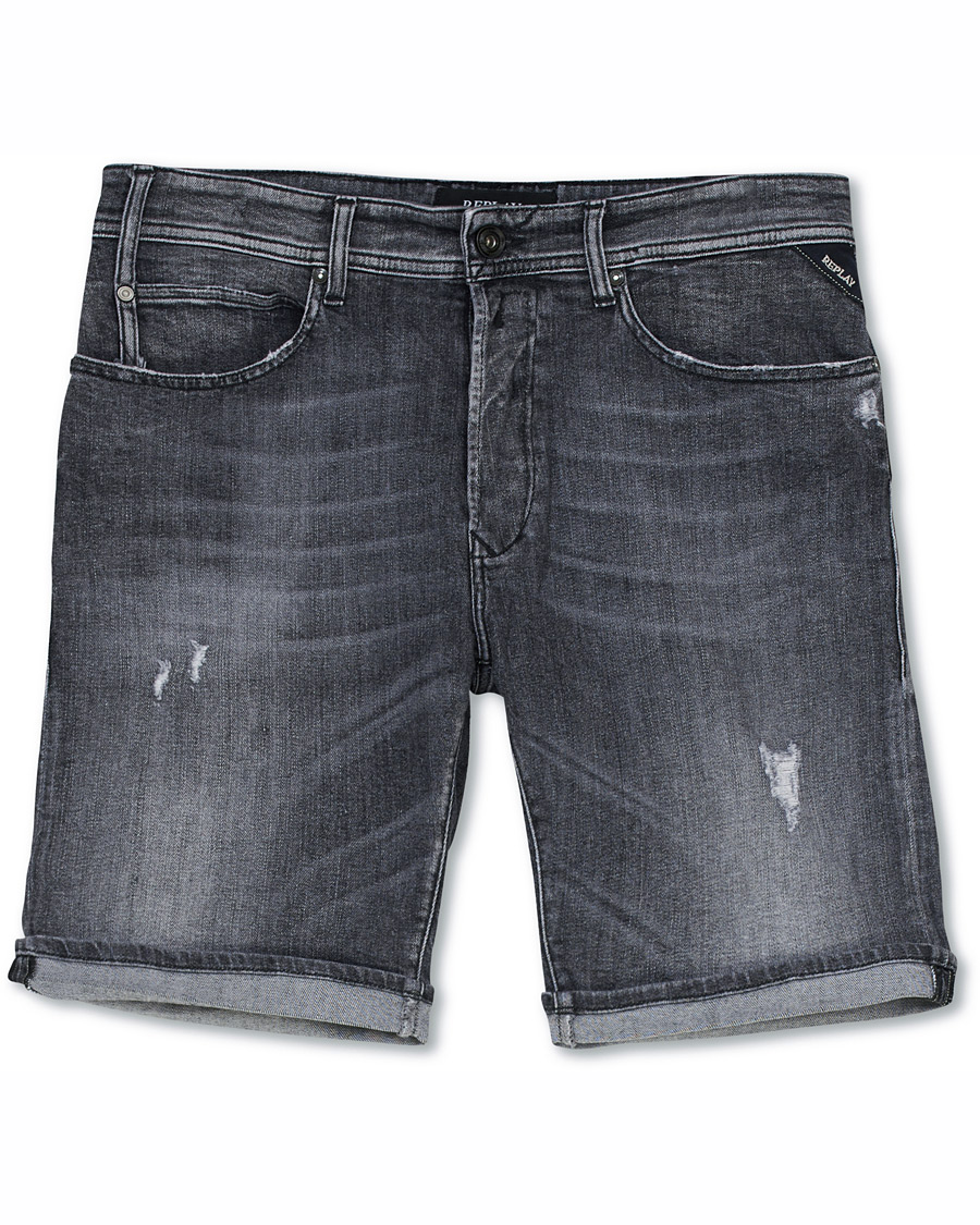 Replay RBJ901 Strech Shredded Jeans Shorts Five Year Wash - CareOfCarl.dk