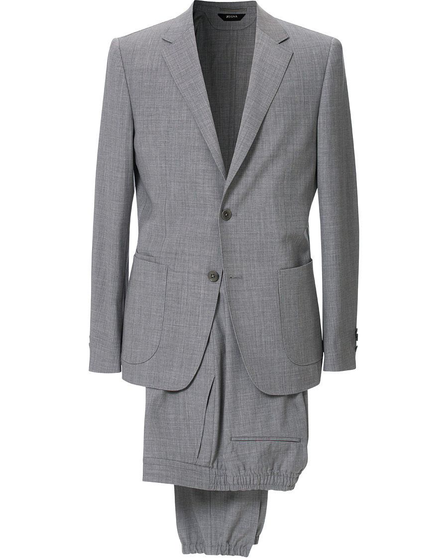 Herre | Jakkesæt | Z Zegna | Techmerino Washable Wool Suit Light Grey
