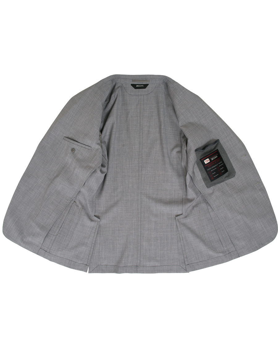 Herre | Jakkesæt | Z Zegna | Techmerino Washable Wool Suit Light Grey