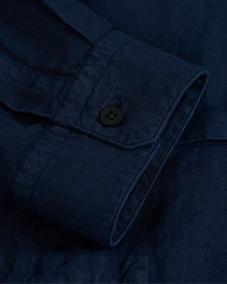 Herre | Jakker | Z Zegna | Sahariana Linen Overshirt Navy