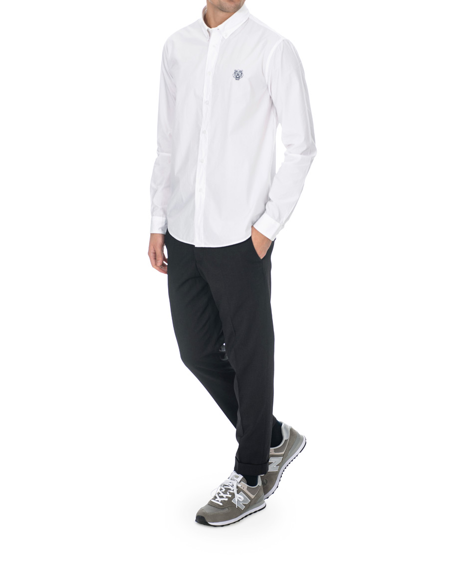 Herre | Skjorter | KENZO | Casual Fit Crest Shirt White