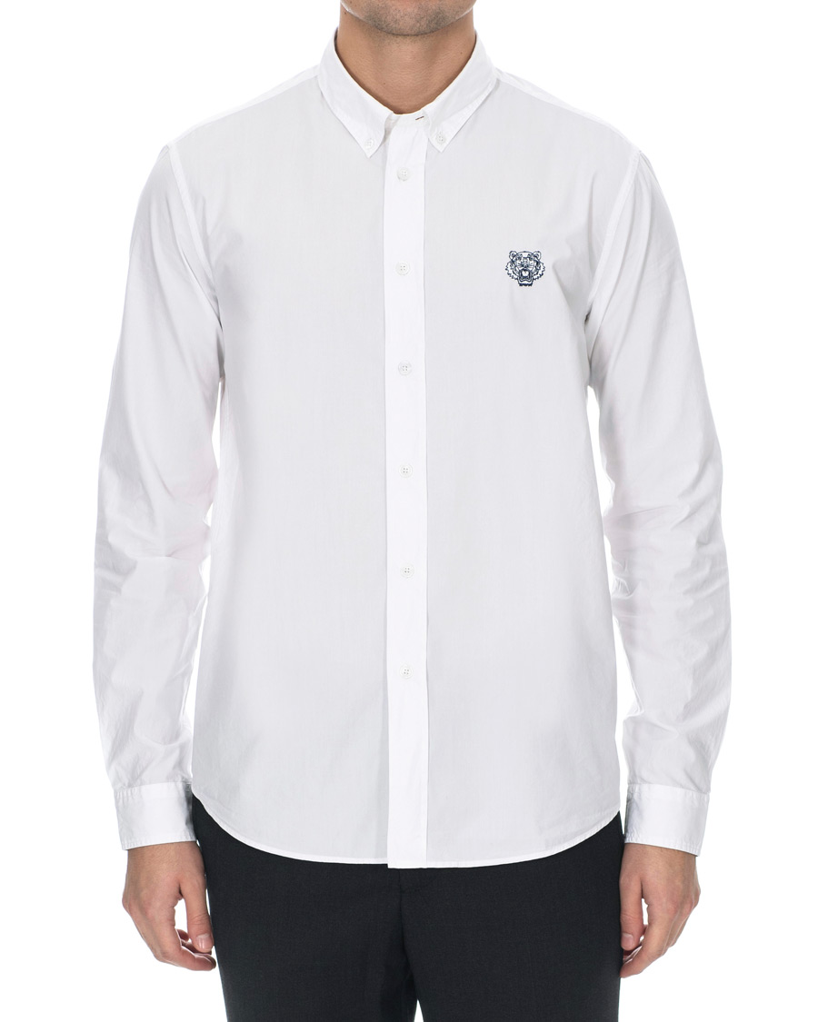 Herre | Skjorter | KENZO | Casual Fit Crest Shirt White