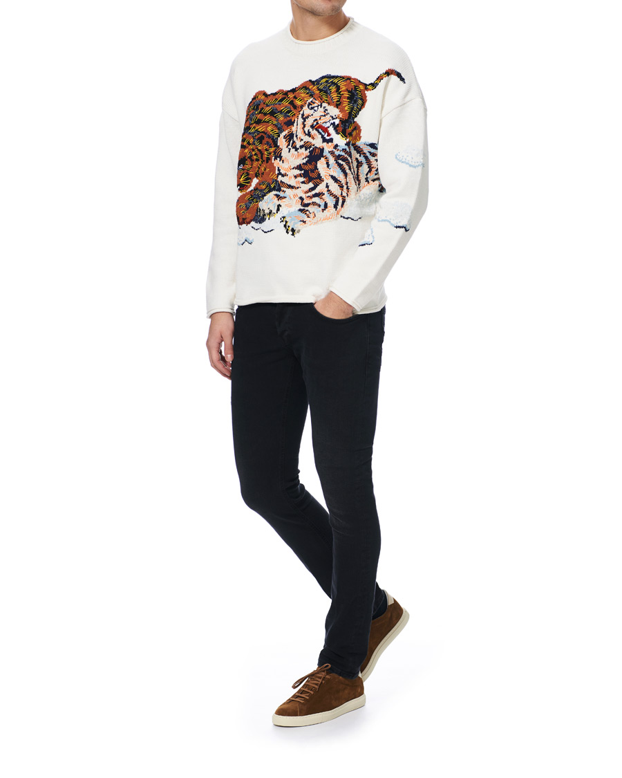 Herre | Trøjer | KENZO | Tiger Cloud Crew Neck Jumper Ecru