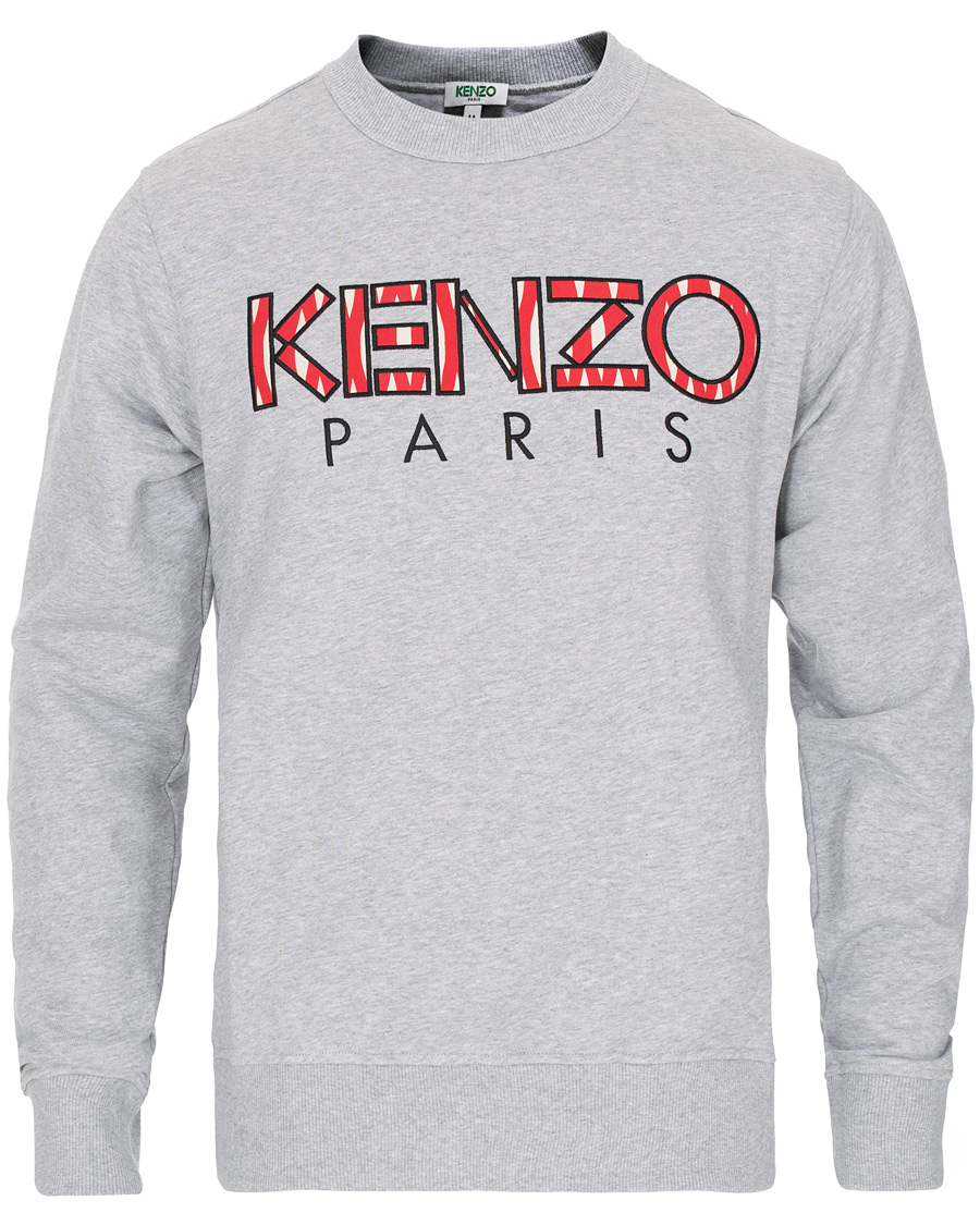KENZO Paris Crew Neck Sweatshirt Grey Melange CareOfCarl