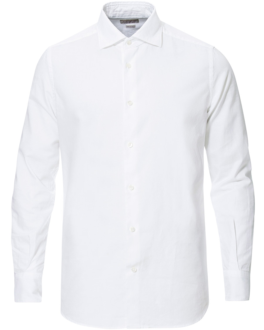 Herre | Skjorter | Glanshirt | Soft Giro Inglese Cotton Shirt White