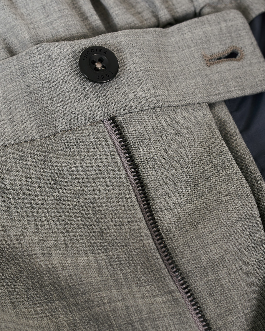 Herre | Bukser | Incotex | Urban Traveller Techno Wool Trousers Light Grey