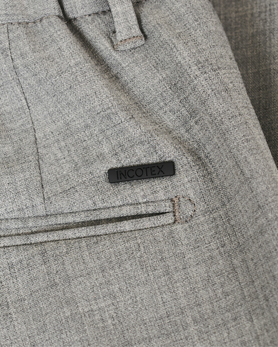 Herre | Bukser | Incotex | Urban Traveller Techno Wool Trousers Light Grey