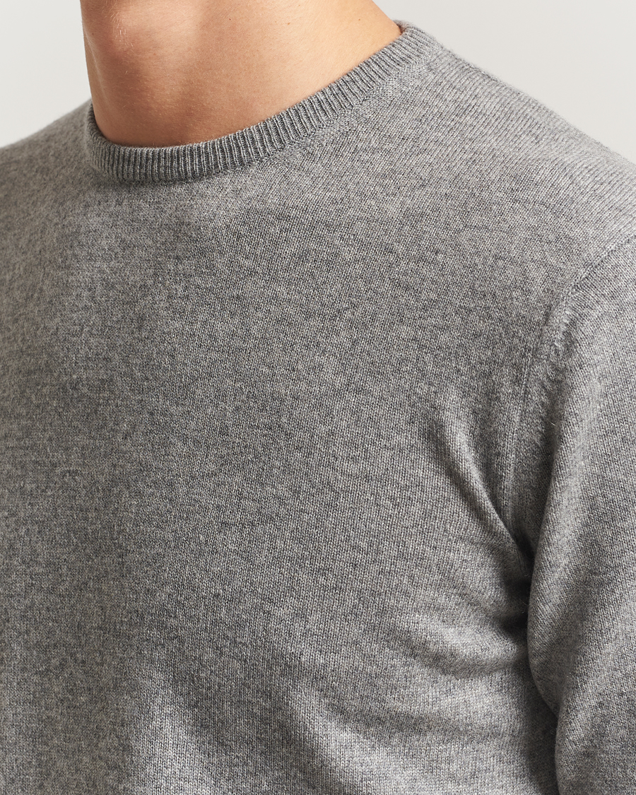 Herre | Trøjer | Piacenza Cashmere | Cashmere Crew Neck Sweater Light Grey