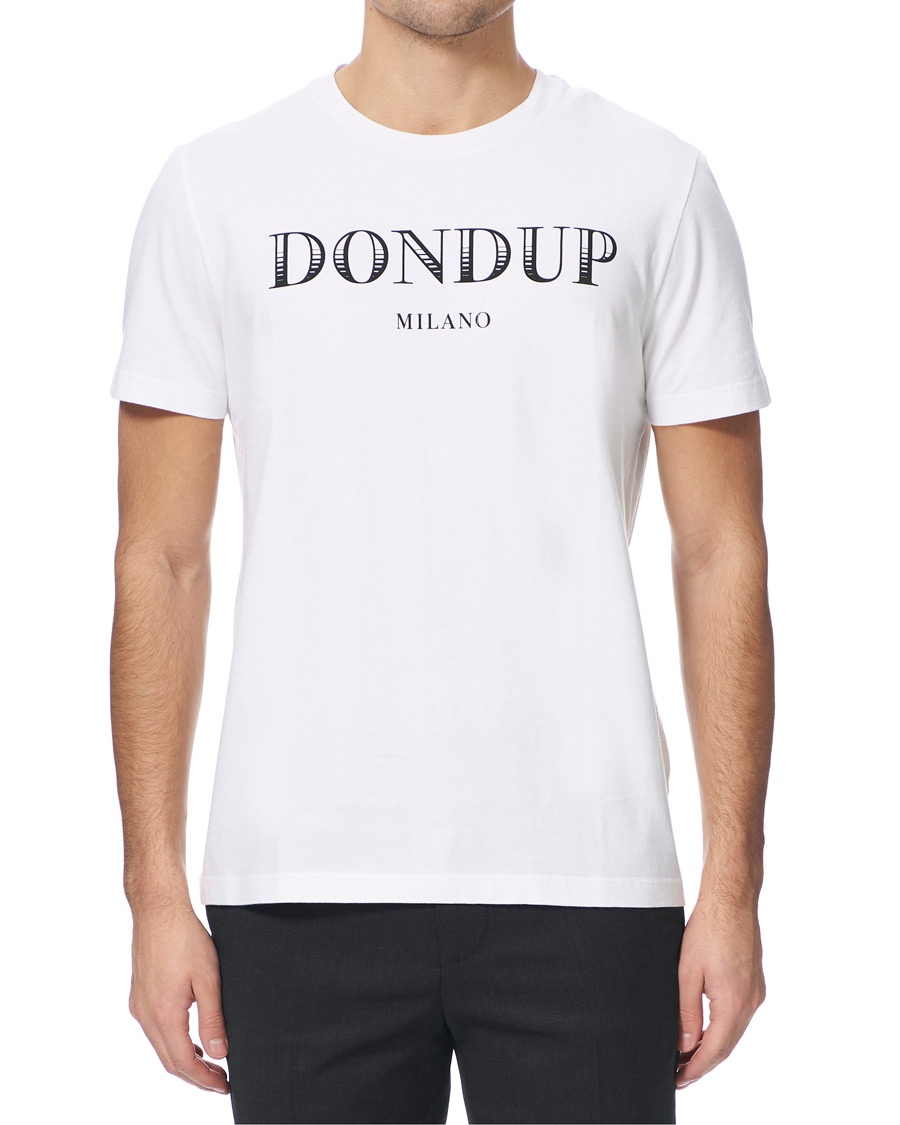 Dondup T-Shirt Logo White CareOfCarl.dk