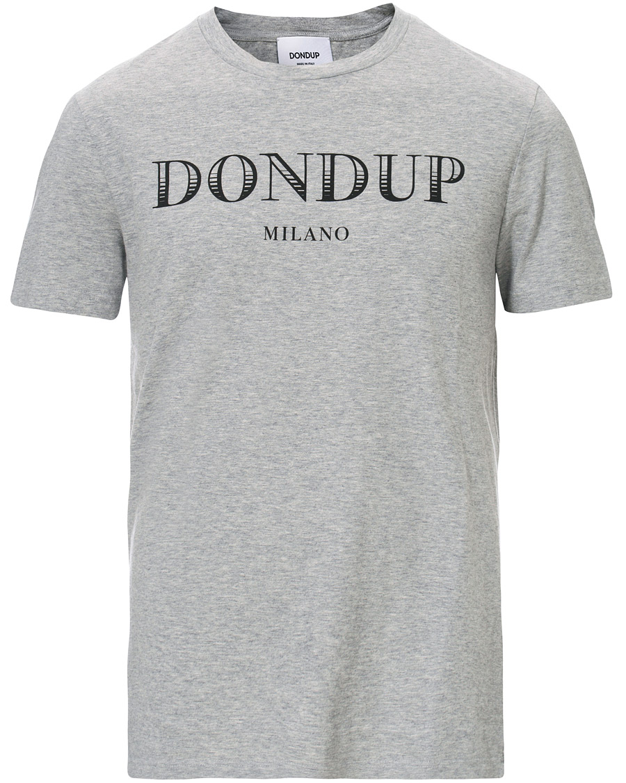Tak Squeak Forklaring Dondup T-Shirt Logo Heather Grey - CareOfCarl.dk