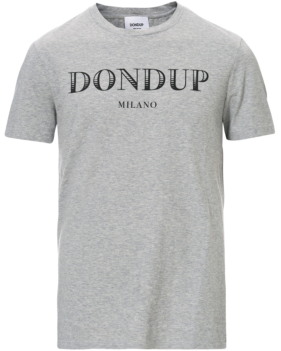 Herre | T-Shirts | Dondup | T-Shirt Logo Heather Grey