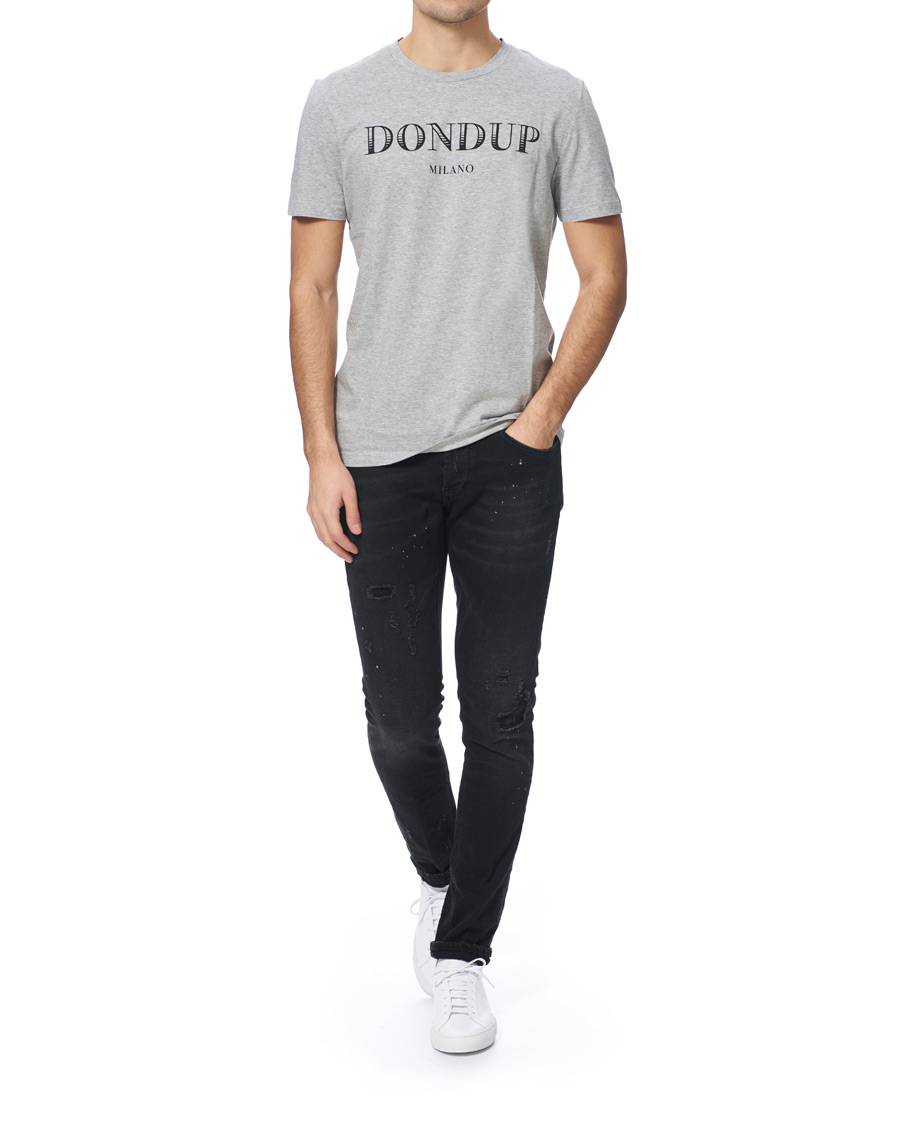 Herre | T-Shirts | Dondup | T-Shirt Logo Heather Grey