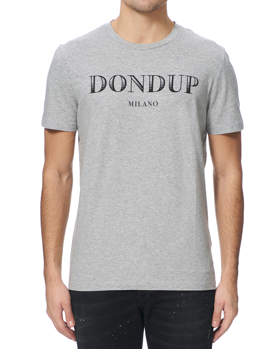 Herre | T-Shirts | Dondup | T-Shirt Logo Heather Grey