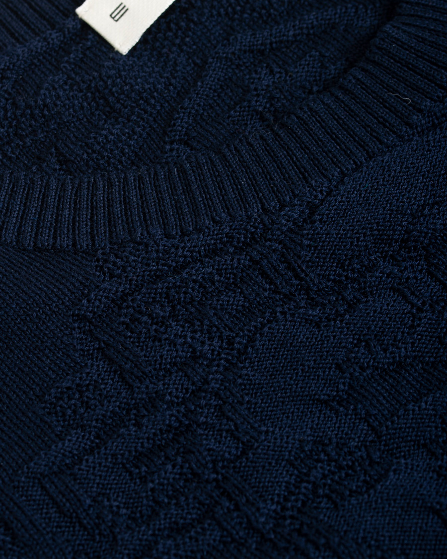 Herre | Trøjer | Etro | Tonal Embroidery Knitted Sweater Dark Blue