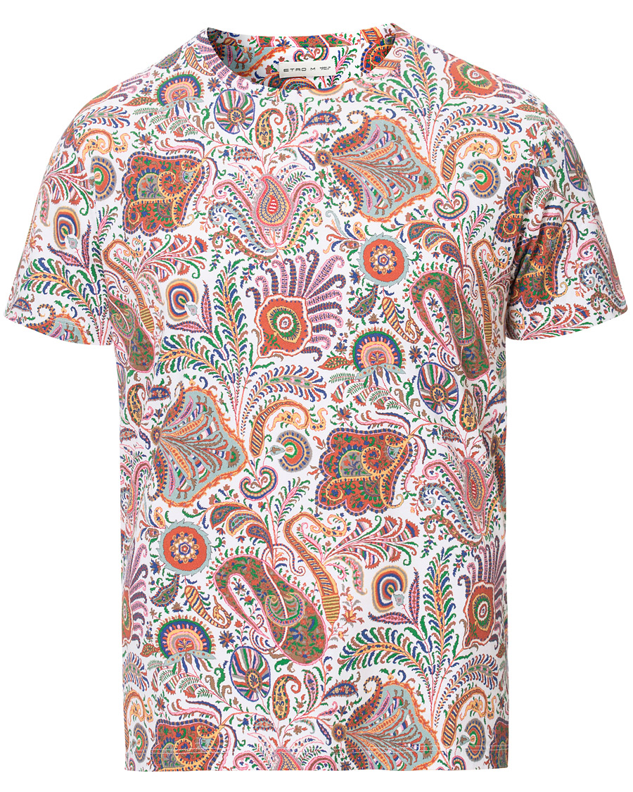 Herre | T-Shirts | Etro | Short Sleeve Paisley T-Shirt White