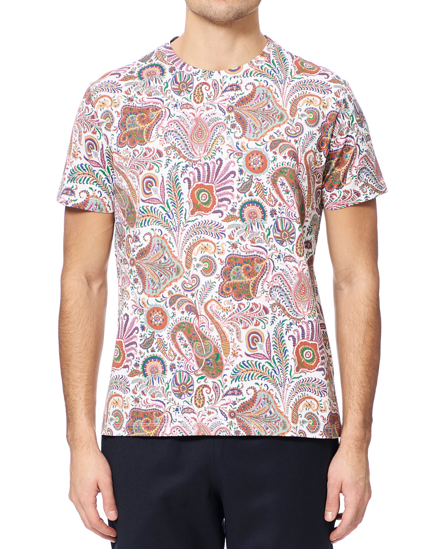 Herre | T-Shirts | Etro | Short Sleeve Paisley T-Shirt White