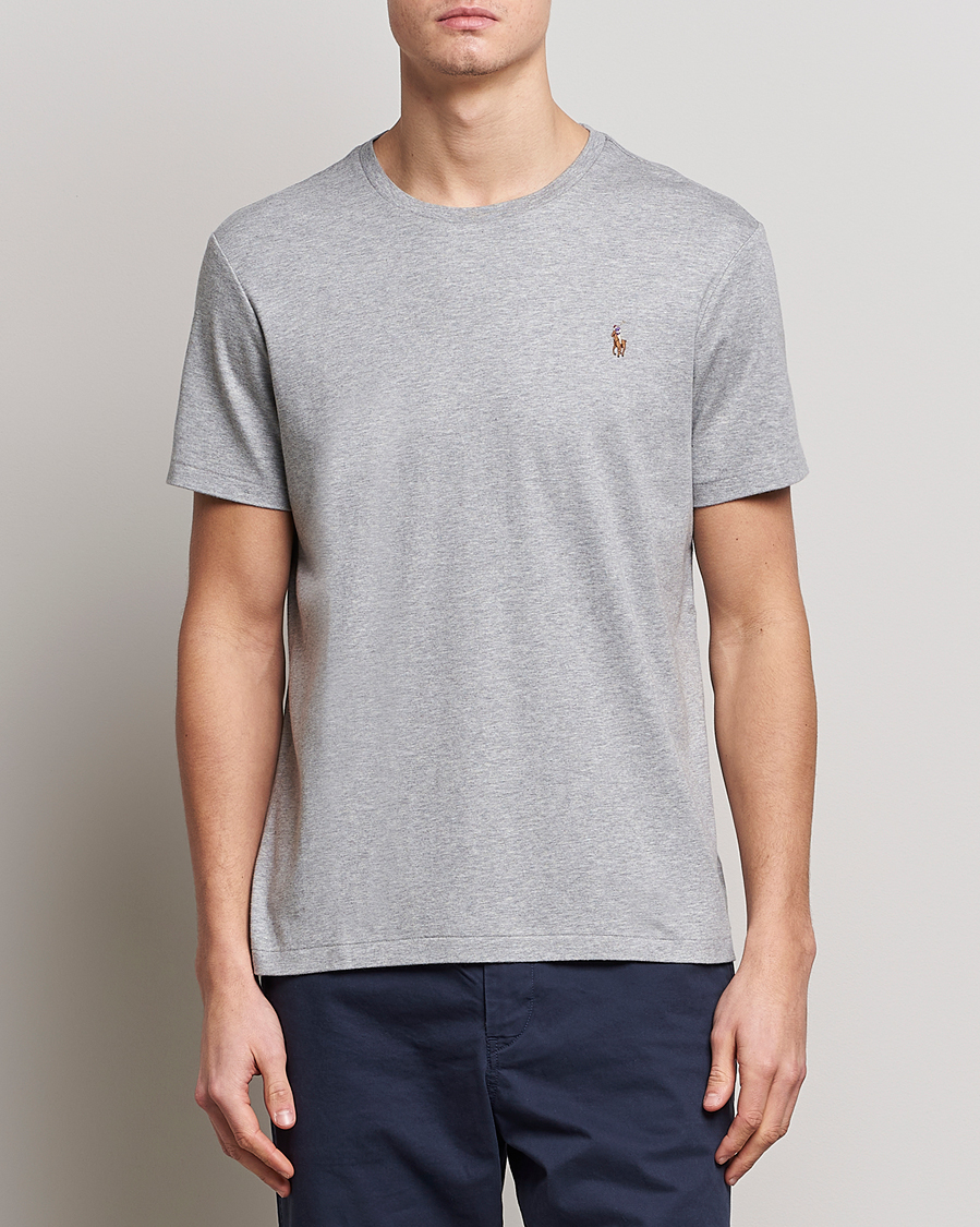 Herre | Tøj | Polo Ralph Lauren | Luxury Pima Cotton Crew Neck T-Shirt Andover Heather