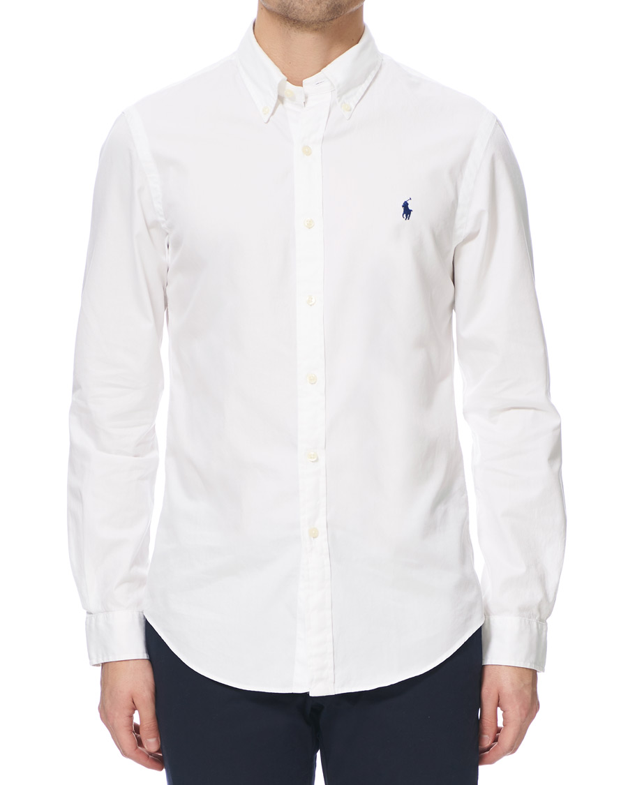 Herre | Skjorter | Polo Ralph Lauren | Slim Fit Featherweight Twill Shirt White
