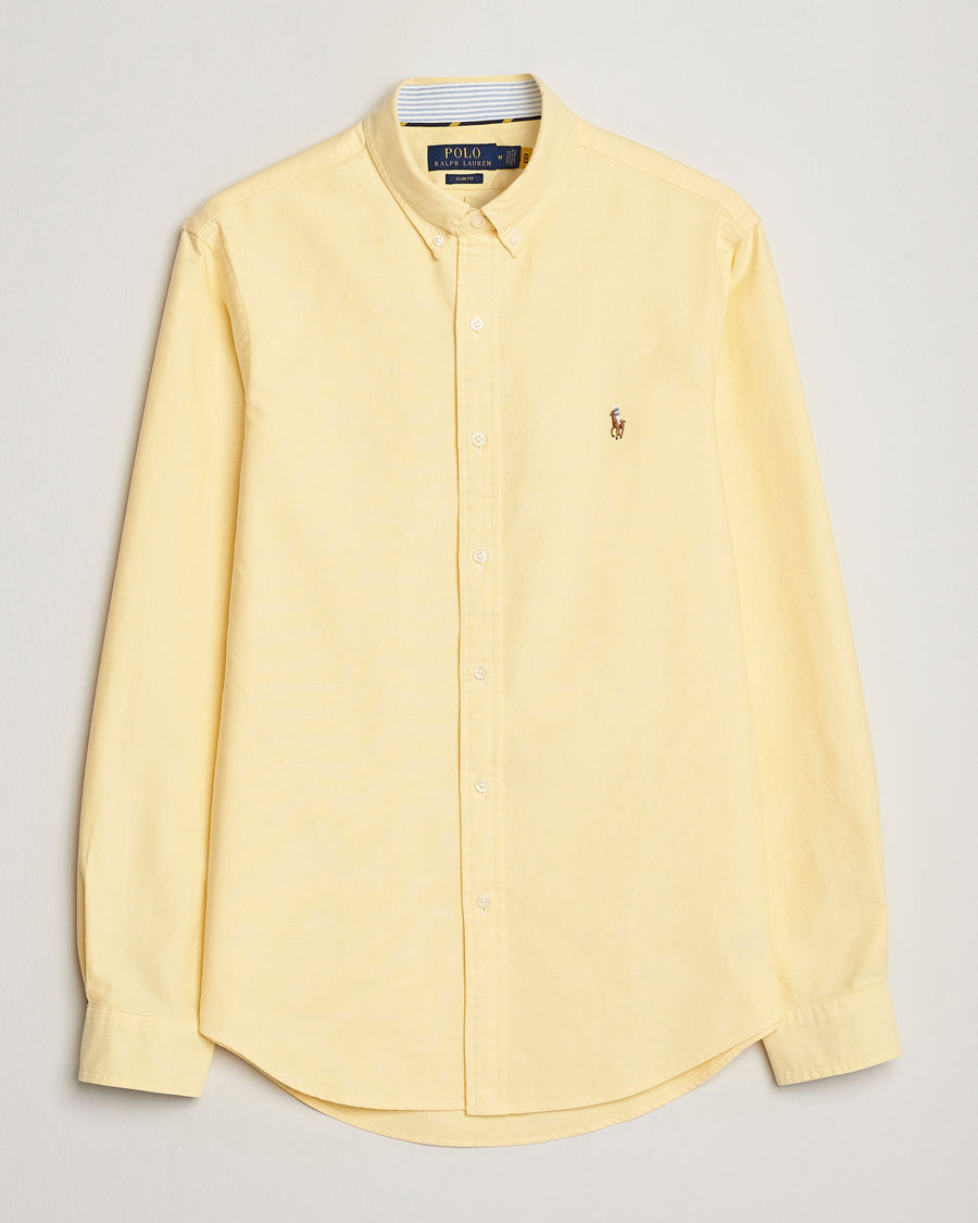 Herre | Oxfordskjorter | Polo Ralph Lauren | Slim Fit Oxford Button Down Shirt Yellow