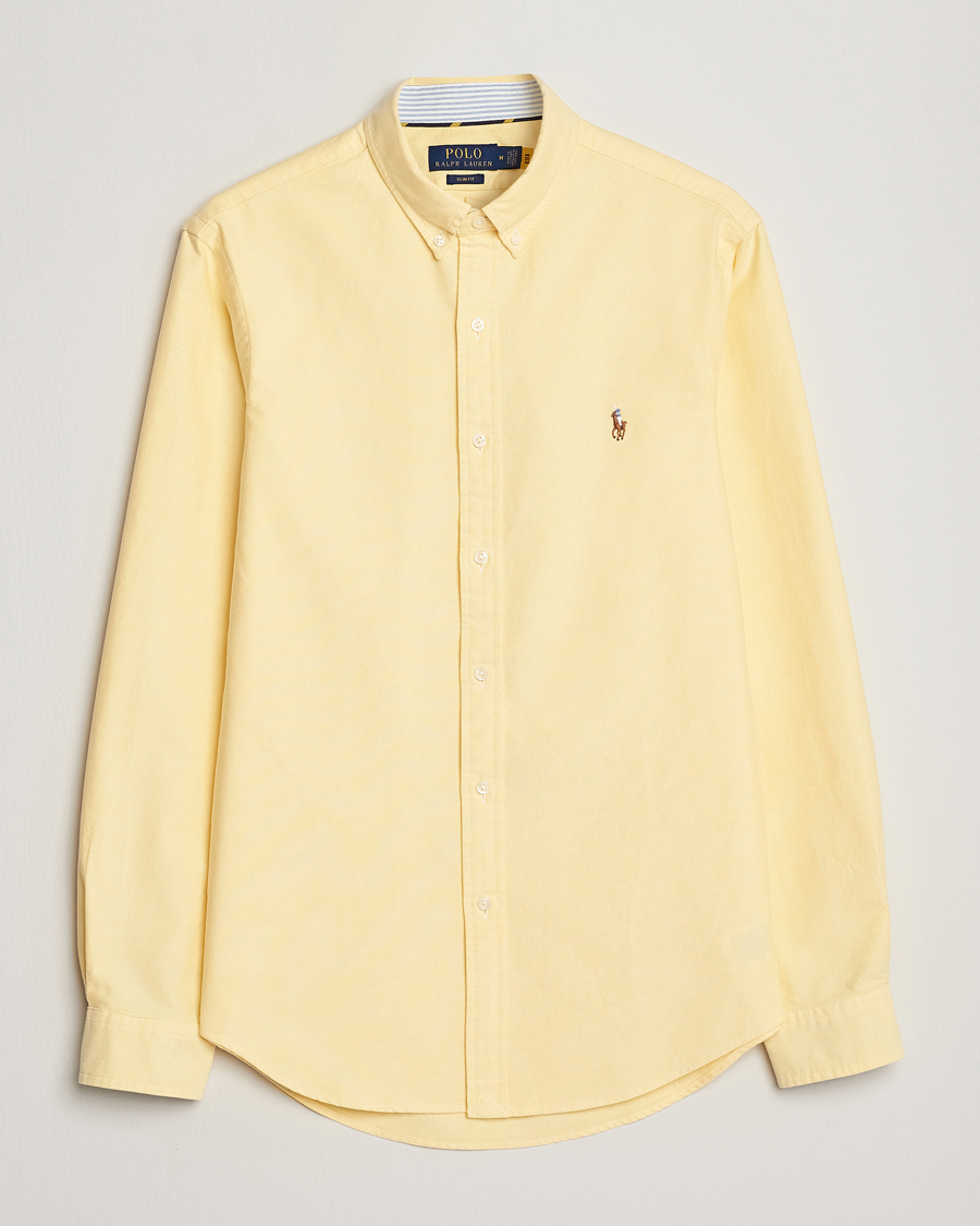 Herre | Skjorter | Polo Ralph Lauren | Slim Fit Oxford Button Down Shirt Yellow Oxford