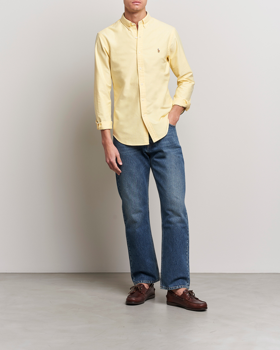 Herre | Skjorter | Polo Ralph Lauren | Slim Fit Oxford Button Down Shirt Yellow Oxford