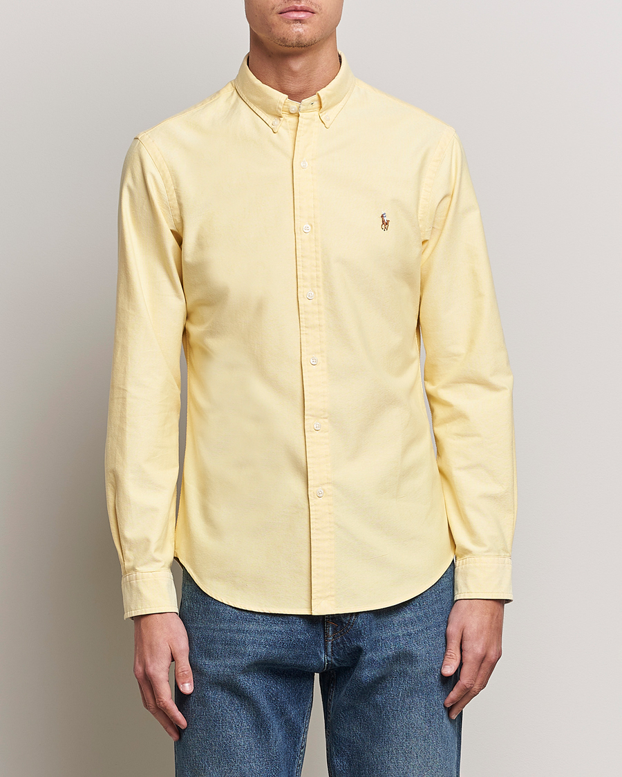 Herre |  | Polo Ralph Lauren | Slim Fit Oxford Button Down Shirt Yellow