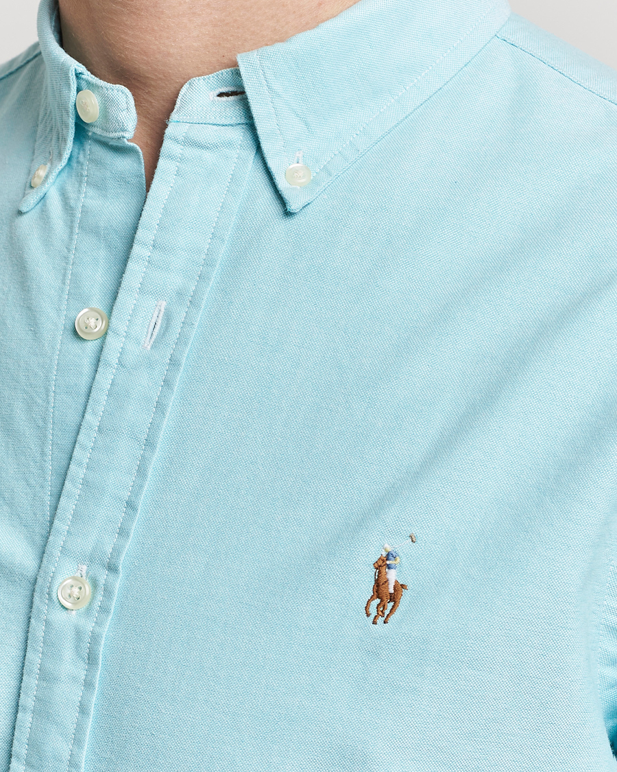 Herre | Skjorter | Polo Ralph Lauren | Slim Fit Oxford Button Down Shirt Aegean Blue