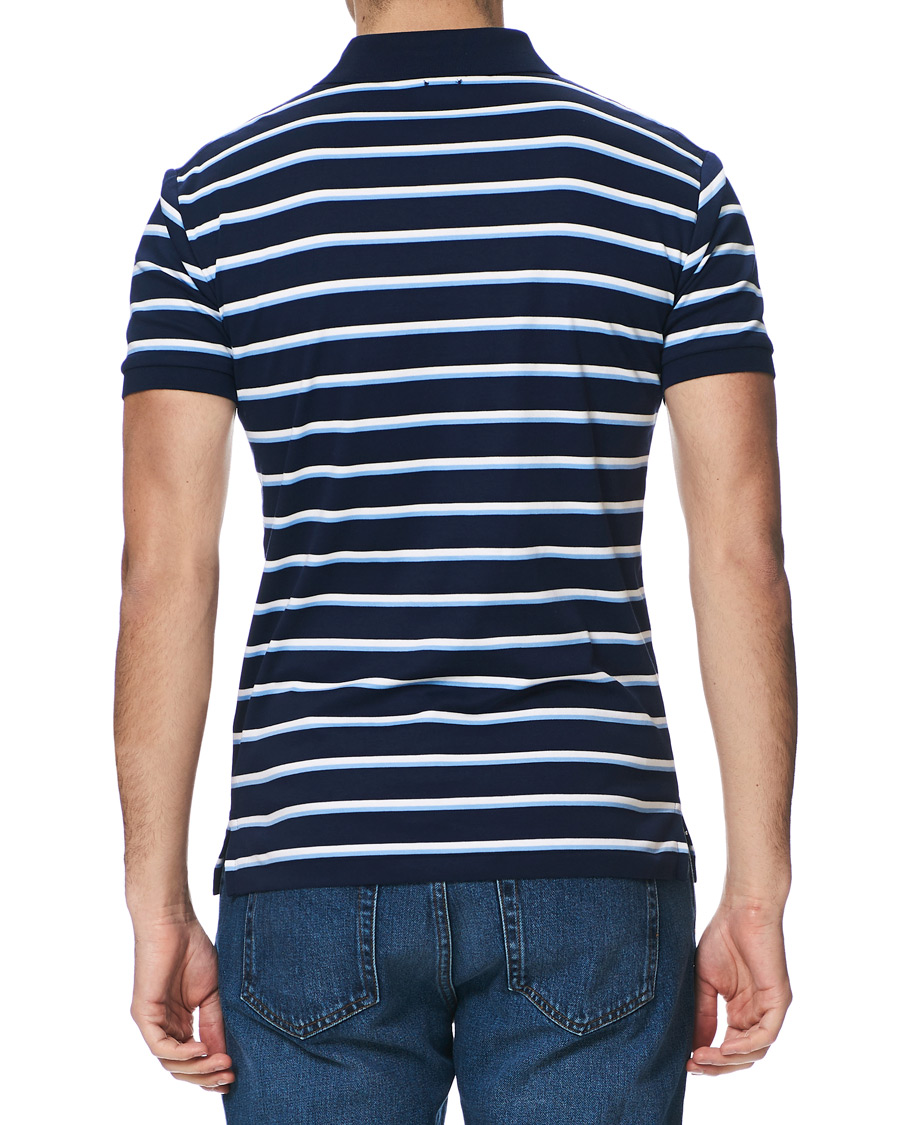Herre | Polotrøjer | Polo Ralph Lauren | Slim Fit Luxury Pima Cotton Stripe Polo Navy