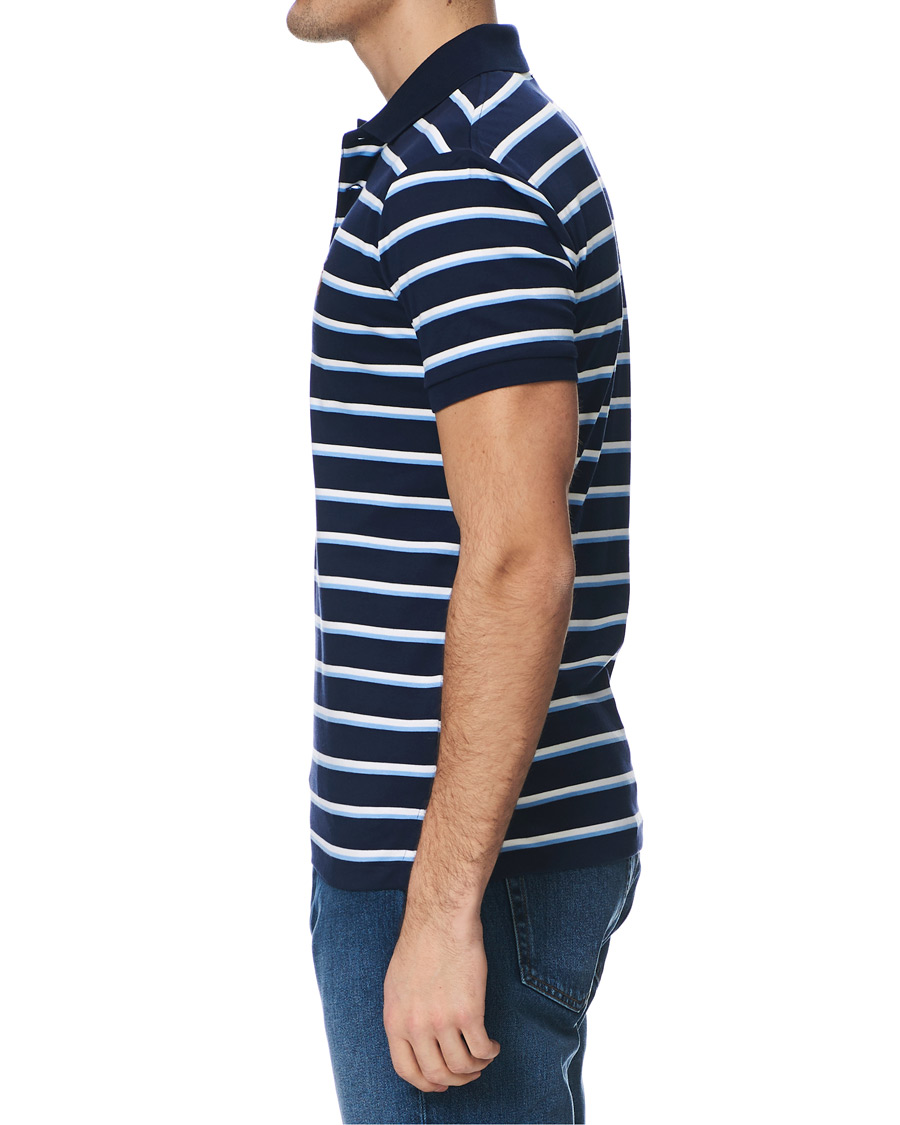 Herre | Polotrøjer | Polo Ralph Lauren | Slim Fit Luxury Pima Cotton Stripe Polo Navy