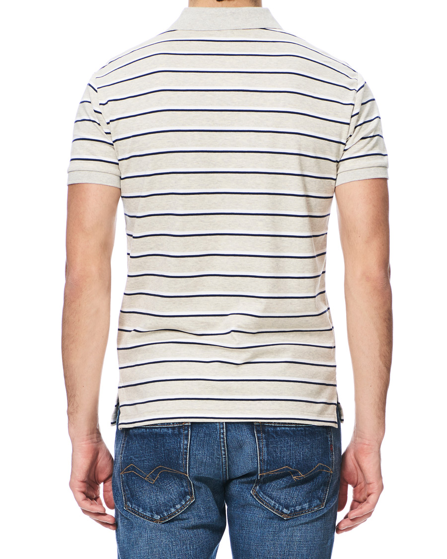 Herre | Polotrøjer | Polo Ralph Lauren | Slim Fit Luxury Pima Cotton Stripe Polo Grey