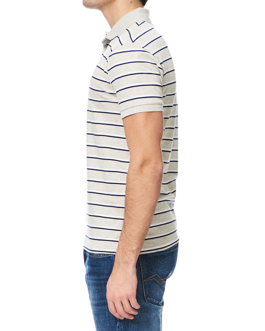 Herre | Polotrøjer | Polo Ralph Lauren | Slim Fit Luxury Pima Cotton Stripe Polo Grey