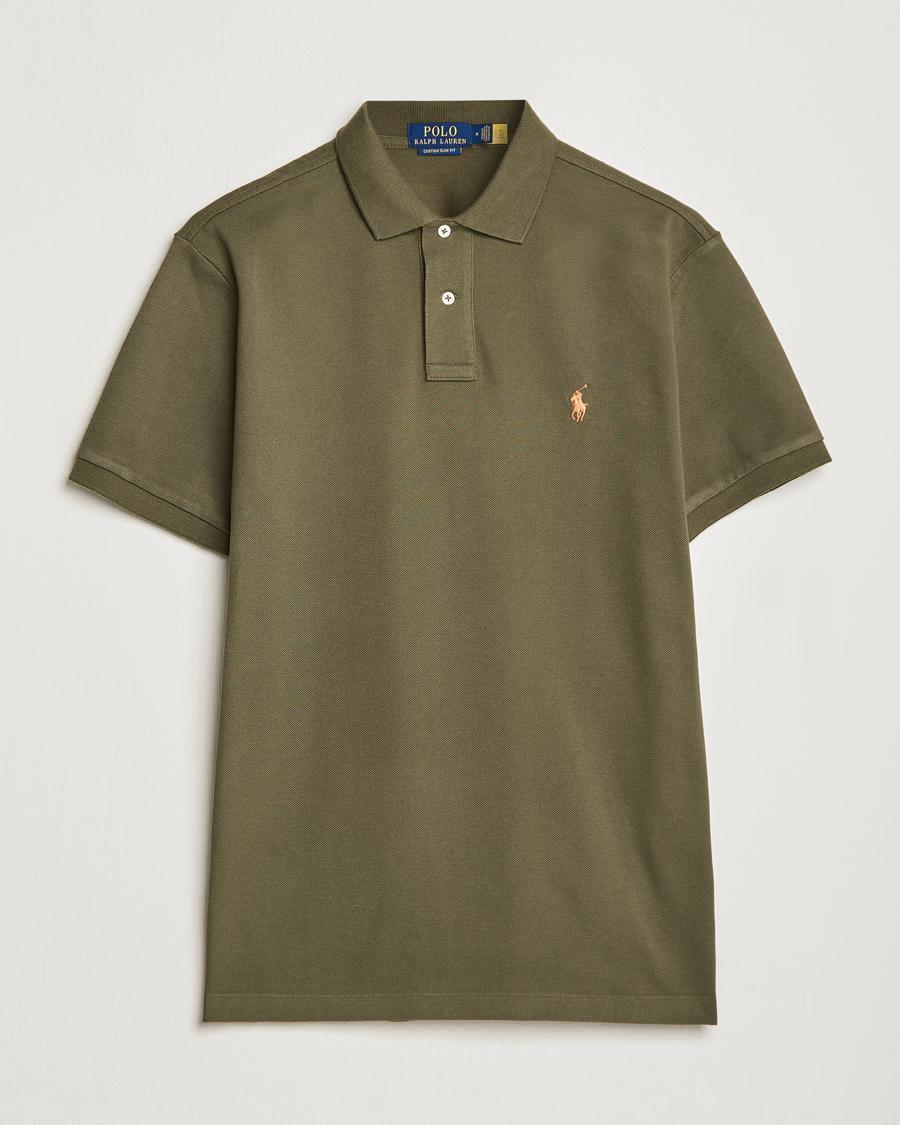 Herre | Polotrøjer | Polo Ralph Lauren | Custom Slim Fit Polo Canopy Olive