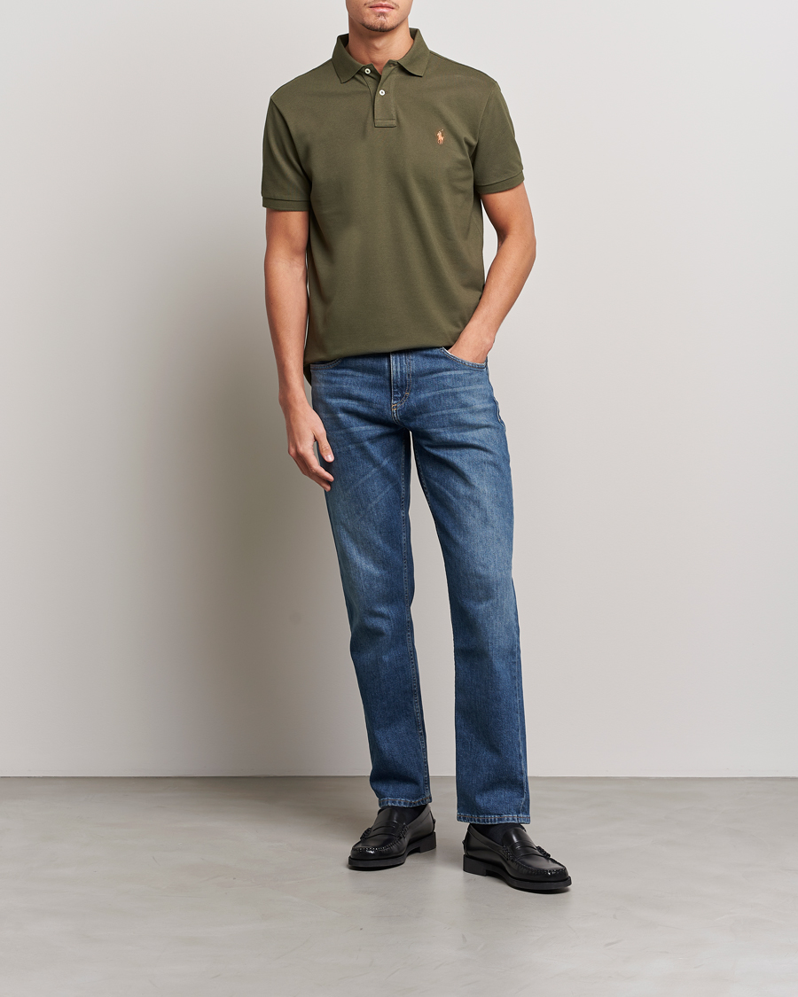 Herre | Polotrøjer | Polo Ralph Lauren | Custom Slim Fit Polo Canopy Olive