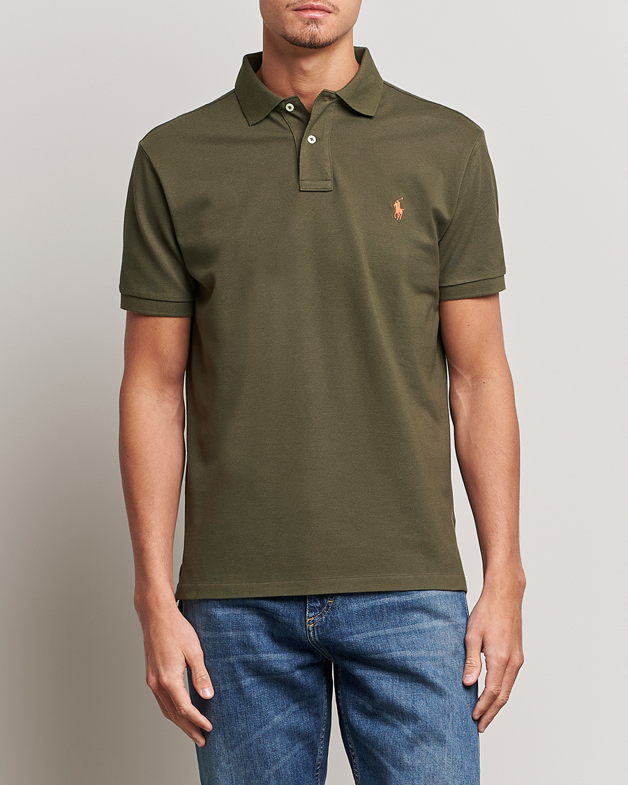 Herre | Polotrøjer | Polo Ralph Lauren | Custom Slim Fit Polo Canopy Olive