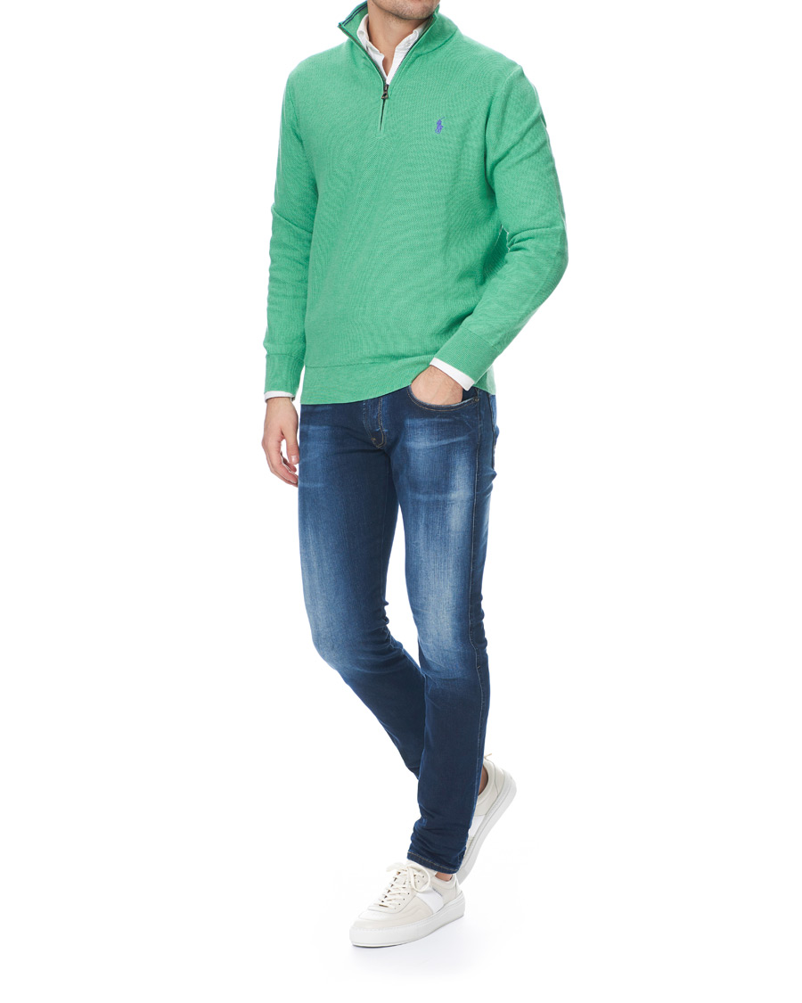 Herre | Trøjer | Polo Ralph Lauren | Texture Half Zip Green Heather