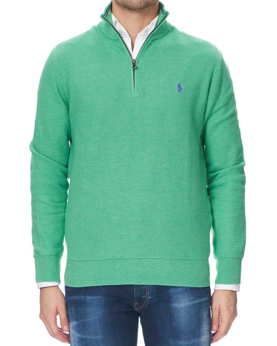 Herre | Trøjer | Polo Ralph Lauren | Texture Half Zip Green Heather