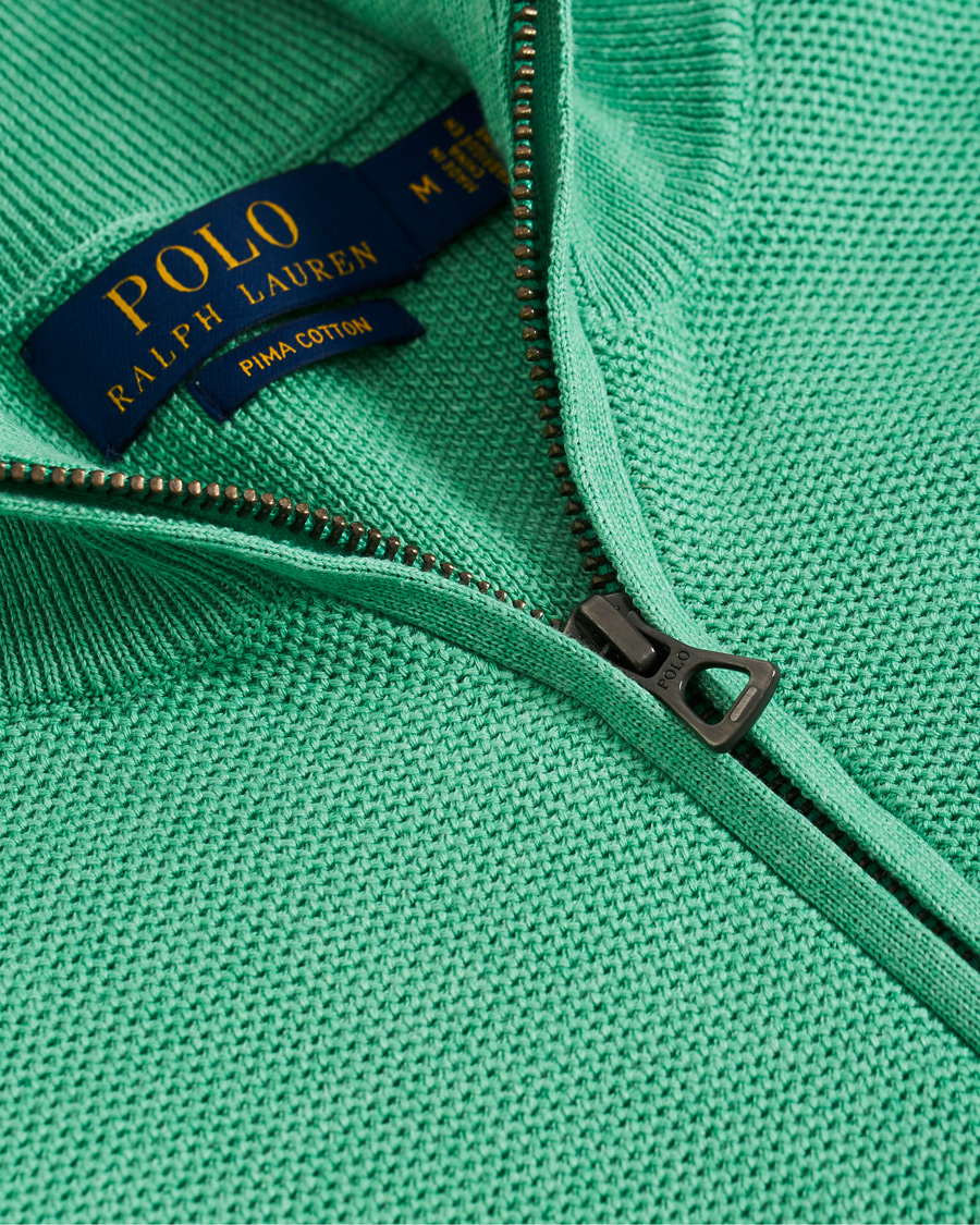 Herre | Trøjer | Polo Ralph Lauren | Texture Half Zip Green Heather