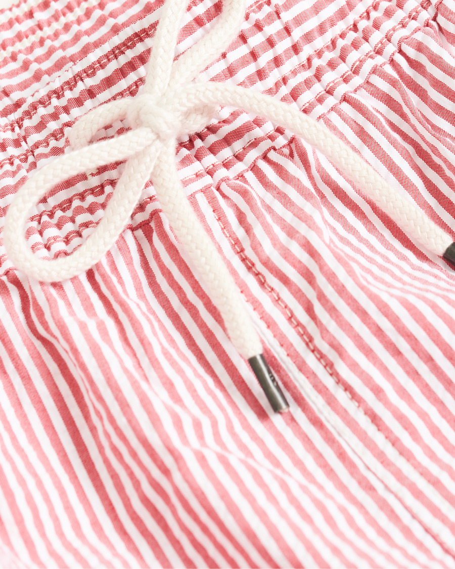 Herre | Badebukser | Polo Ralph Lauren | Seersucker Stripe Swimshorts Red/White
