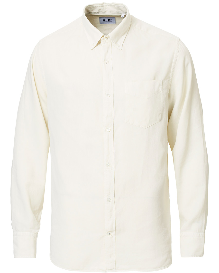 Herre | Skjorter | NN07 | Levon Lyocell/Linen Button Down Shirt Vanilla