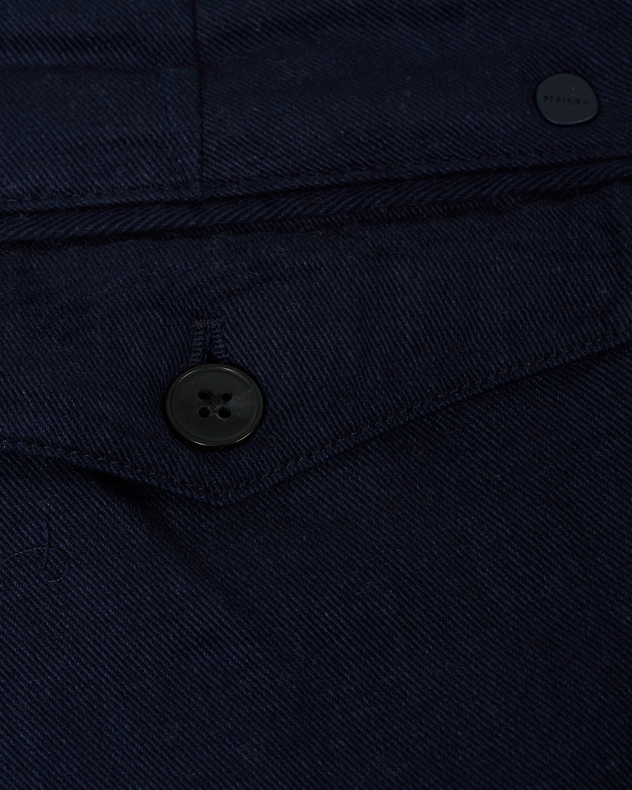 Herre | Bukser | NN07 | Codo Pleated Turn Up Trousers Navy