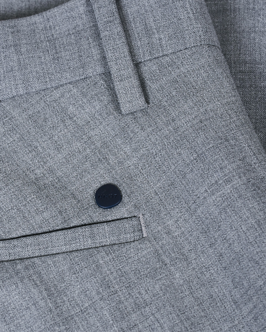 Herre | Bukser | NN07 | Theo Wool Trousers Grey Melange