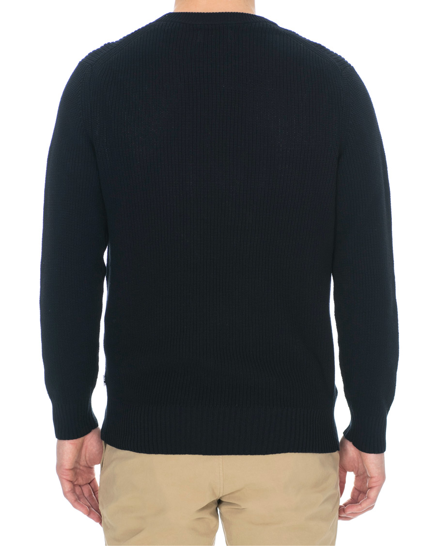 Herre | Trøjer | NN07 | Knut Cotton Ribbed Crew Neck Navy