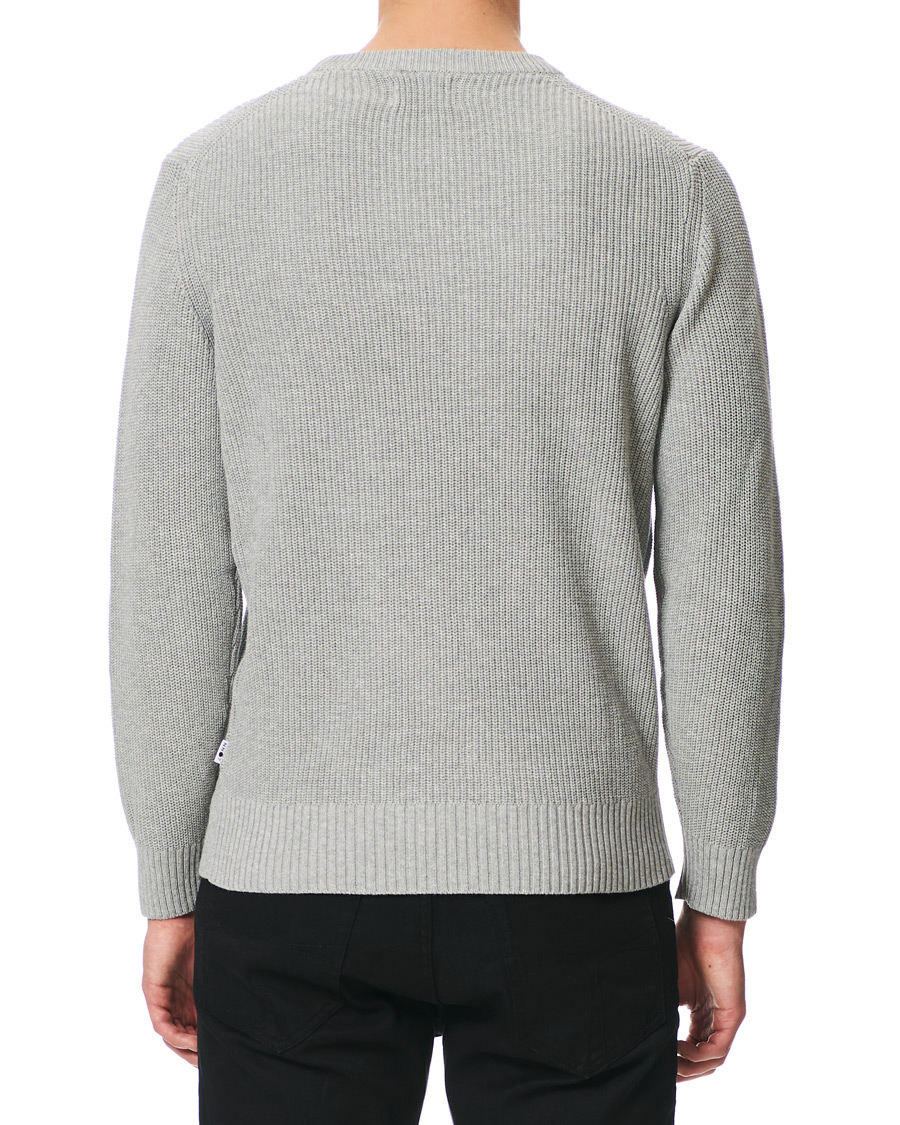 Herre | Trøjer | NN07 | Knut Cotton Ribbed Crew Neck Medium Grey