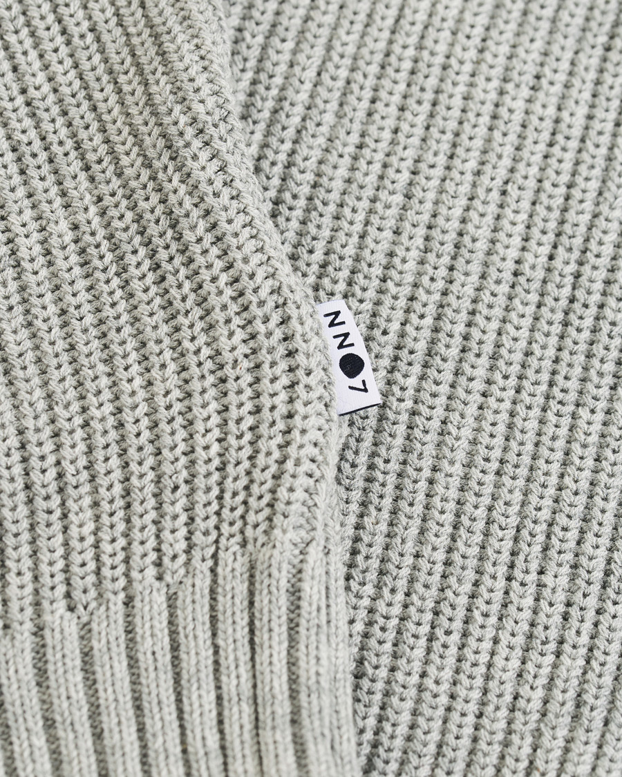 Herre | Trøjer | NN07 | Knut Cotton Ribbed Crew Neck Medium Grey
