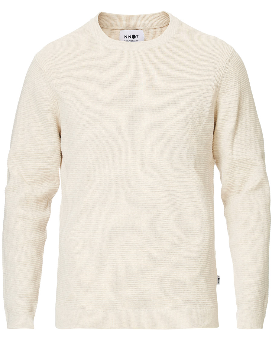 Herre | Trøjer | NN07 | Julian Cotton Knitted Crew Neck Light Khaki