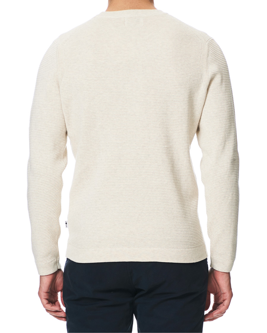 Herre | Trøjer | NN07 | Julian Cotton Knitted Crew Neck Light Khaki